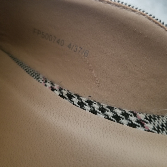 BOOHOO Herringbone Plaid Gray Mules Flats oxfords - Picture 7 of 7